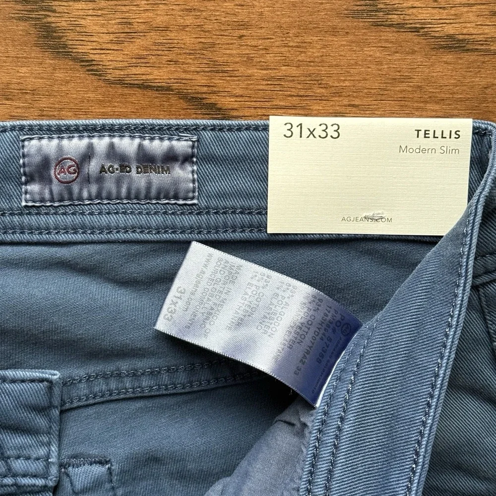 NWT AG Jeans Tellis Modern Slim 31x33 Cloud Soft Steel Blue 1783HYD